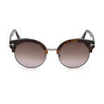 Tom Ford // Women's Alissa Sunglasses // Tortoise + Brown Gradient