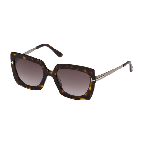 Tom Ford // Women's Jasmine Sunglasses // Tortoise + Bordeaux Gradient