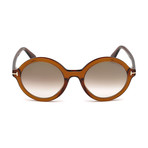 Tom Ford // Women's Nicolette Sunglasses // Brown Crystal + Gray Gradient