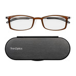 FrontPage // Brooklyn Glasses + Milano Black Case // Brown (+1.00)