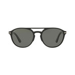 Acetate Polarized Aviator Sunglasses // Black + Gray