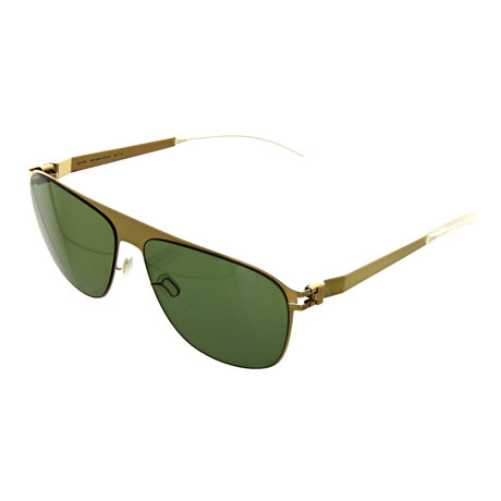 Mykita // Unisex Square Polarized Sunglasses // Gold