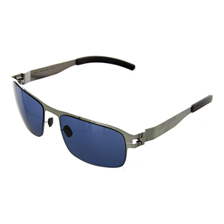 Mykita // Unisex Rectangular Sunglasses // Silver
