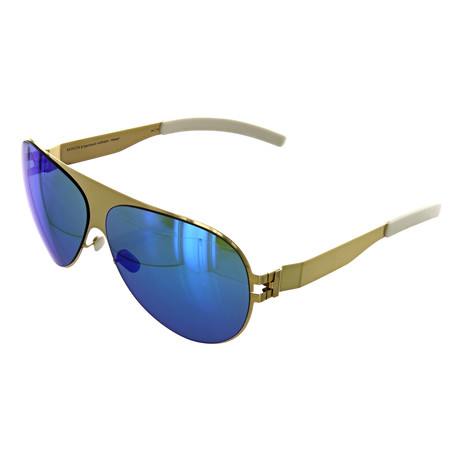Mykita // Unisex Aviator Flash Sunglasses // Gold