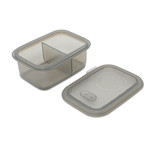 Minimal Silicone Container + Divider // Set of 2 // Gray (23.7oz)