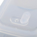 Minimal Silicone Container + Divider // Set of 2 // Clear (23.7oz)