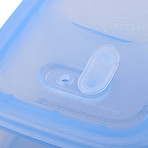 Minimal Silicone Container + Divider // Set Of 2 // Blue (23.7oz)