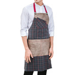Lugano Apron // Check + Leather