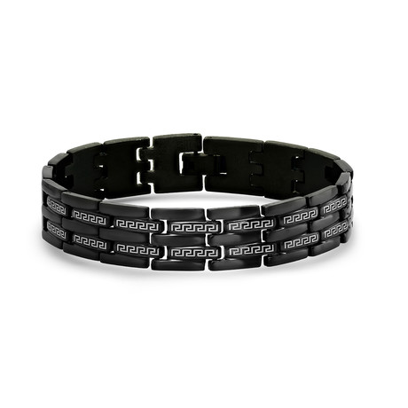 Stainless Steel Link Bracelet // Black