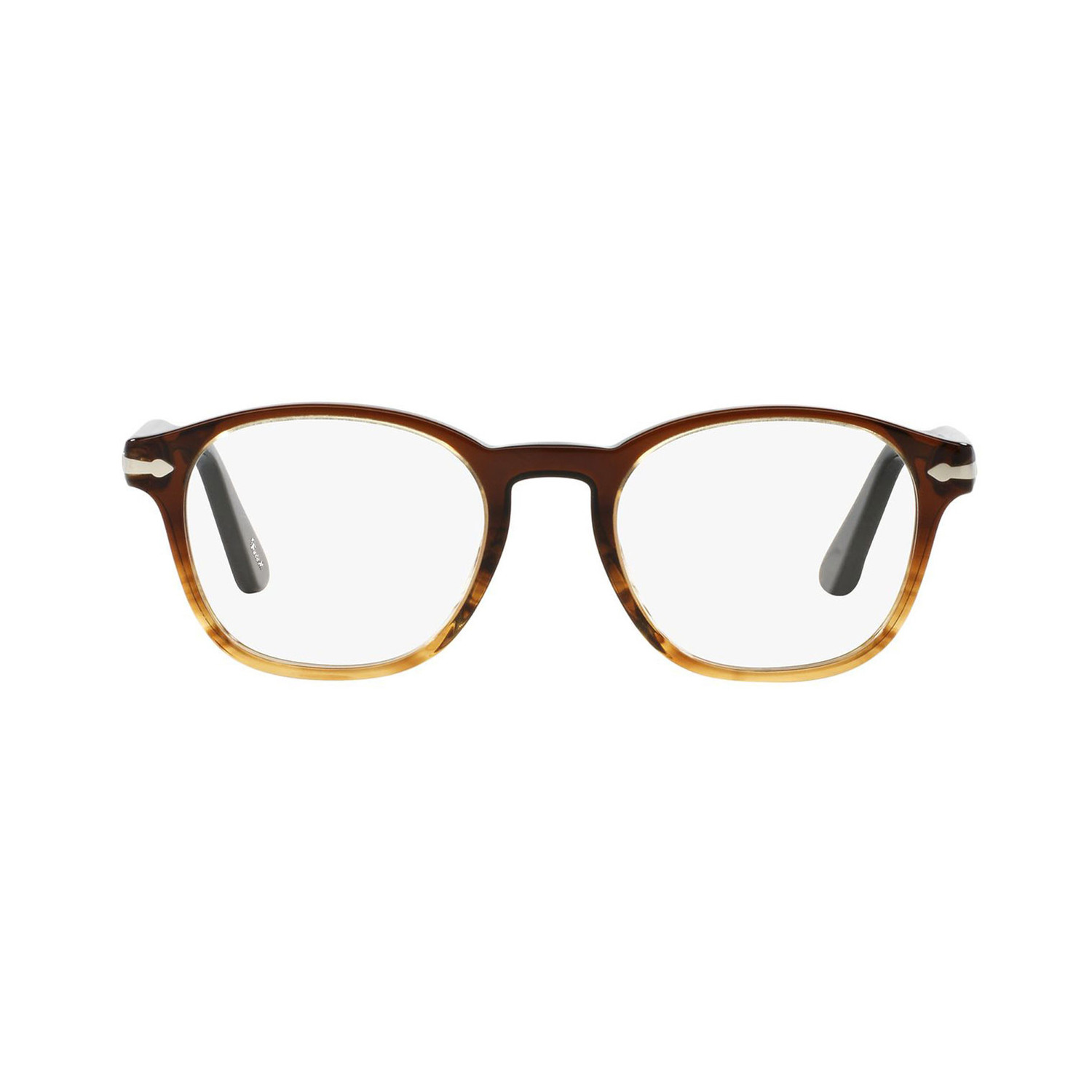Persol Men S Round Optical Frames Striped Brown Designer Eyewear Touch Of Modern