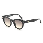 Women's Elizabeth Sunglasses // Shiny Black + Smoke Mirror