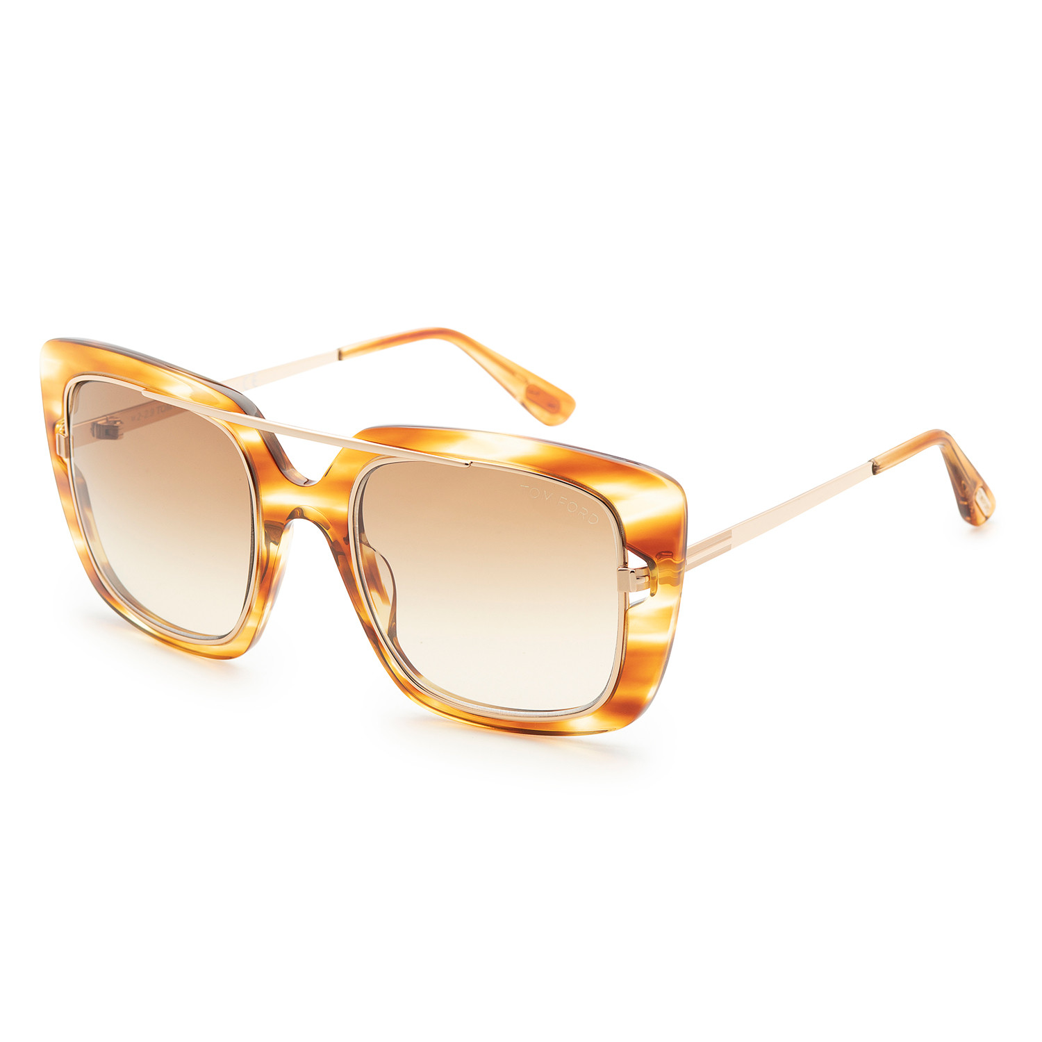 Women's Marissa Sunglasses // Light Brown + Brown Gradient - Tom Ford ...