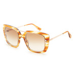 Women's Marissa Sunglasses // Light Brown + Brown Gradient