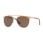 Versace // Men's Aviator Sunglasses // Orange + Gold