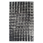 Branson // Modern Crosshatch Shag Area Rug // Gray (3'L x 5'W)