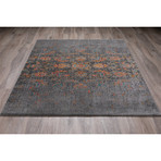 Castell // Vintage Style Damask Area Rug // Steel (3'L x 5'W)