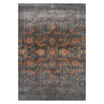 Castell // Vintage Style Damask Area Rug // Steel (3'L x 5'W)