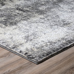 Castell // Vintage Style Border Area Rug // Ash (3'L x 5'W)