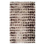 Branson // Mid-Century Modern Shag Area Rug // Ivory (3'L x 5'W)