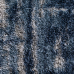 Branson // Contemporary Crosshatch Shag Area Rug // Blue (3'L x 5'W)