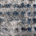 Branson // Mid-Century Modern Shag Area Rug // Blue (3'L x 5'W)