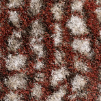 Branson // Modern Print Shag Area Rug // Russet (3'L x 5'W)