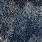 Branson // Abstract Chevron Shag Area Rug // Blue (3'L x 5'W)