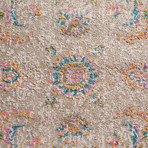 Castell // Vintage Style Damask Area Rug // Multi (3'L x 5'W)