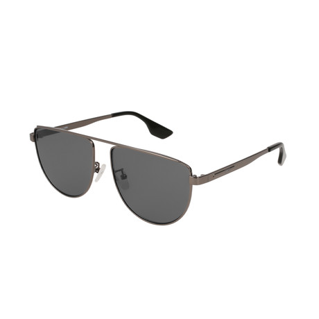 Unisex Pilot Style Sunglasses // Brown + Gray