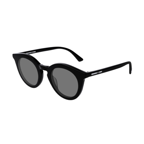 Unisex Circular Sunglasses // Black + Gray