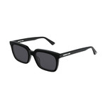 Unisex Rectangular Sunglasses // Black + Gray