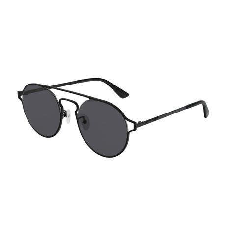 Unisex Round Sunglasses // Black + Gray