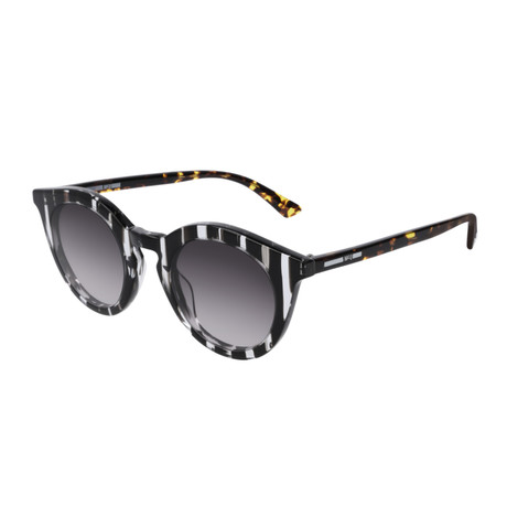 Unisex Circular Sunglasses // Black + Dark Havana + Gray