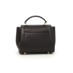 Salvatore Ferragamo // Leather Small Sofia Rainbow Top Handle Handbag // Black