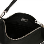 Prada // Nylon Rubber Logo Clutch Bag // Black