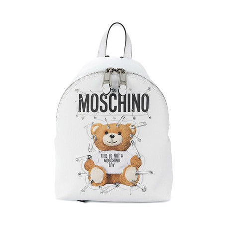 Moschino // Small Leather Robot Bear // White