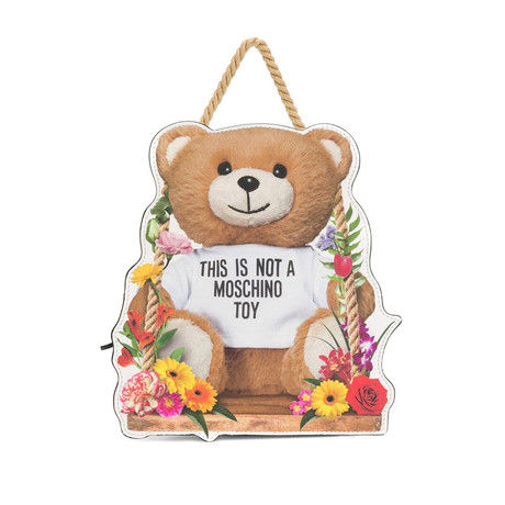 Moschino // Leather Flower Bear // White