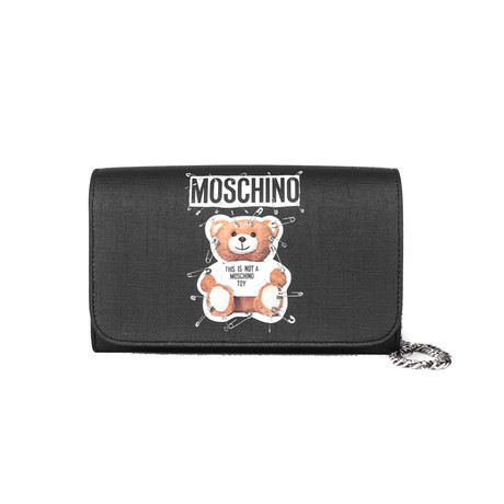 Moschino // Robot Bear Clutch Bag // Black