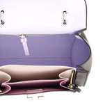 Salvatore Ferragamo // Leather Medium Sofia Rainbow Top Handle Handbag // Black