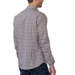 Haystack Button Down Shirt // Brown + White (S)