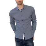 Knightsbridge Button Down Shirt // Navy + White (XL)