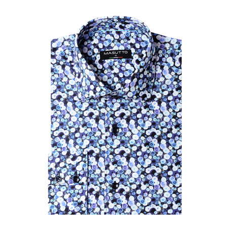 Lorenzo Long Sleeve Shirt // Black + Blue (XS)