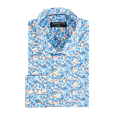 Milan Long Sleeve Shirt // Blue (XS)