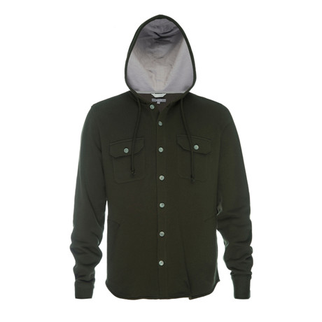 Hooded Shirt Jacket // Juniper (S)