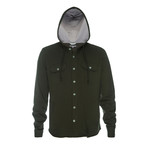 Hooded Shirt Jacket // Juniper (M)