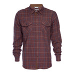 Wrangler Shirt // Maroon + Navy Plaid (S)