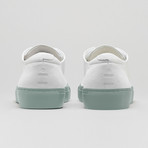 Minimal Low Sneakers V15 // White Leather + Pastel Blue Sole (Euro: 46)