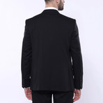 Logan 3-Piece Patterned Slim Fit Suit // Black (Euro: 42)