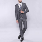 Carter Slim Fit 3-Piece Suit // Gray (Euro: 56)
