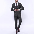 Ethan 3-Piece Stripe Slim Fit Suit // Smoked (Euro: 52)